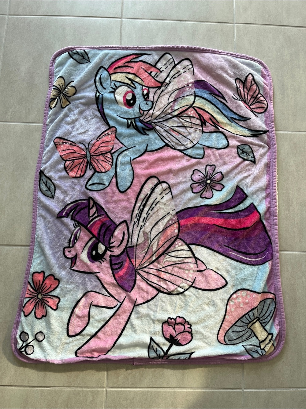 My Little Pony Purple Blanket - Rainbow Dash & Twilight Sparkle